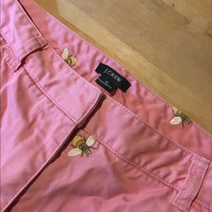 j. crew favorite fit pants with bees